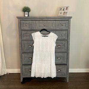 White keyhole dress, size large